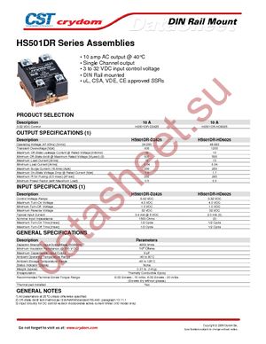 HS501DR-D2425 datasheet  